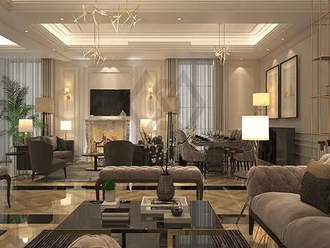 تصميمات ثلاثية الابعاد لغرف الاستقبال